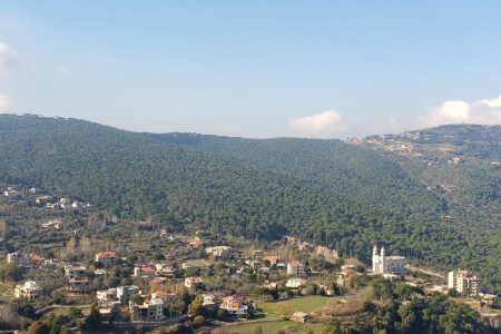 View from the top of the waterfall Jezzine